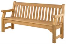 Smuk robust havebænk i roble træ - royal park 183 cm